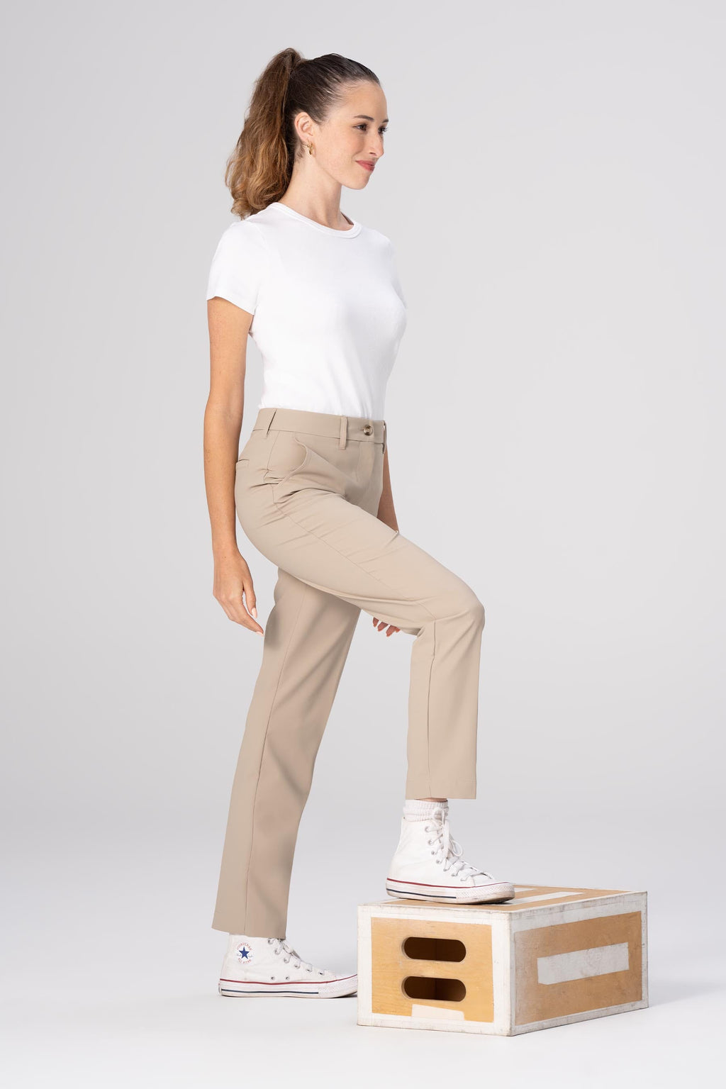Women Chino Poly Stretch Pants