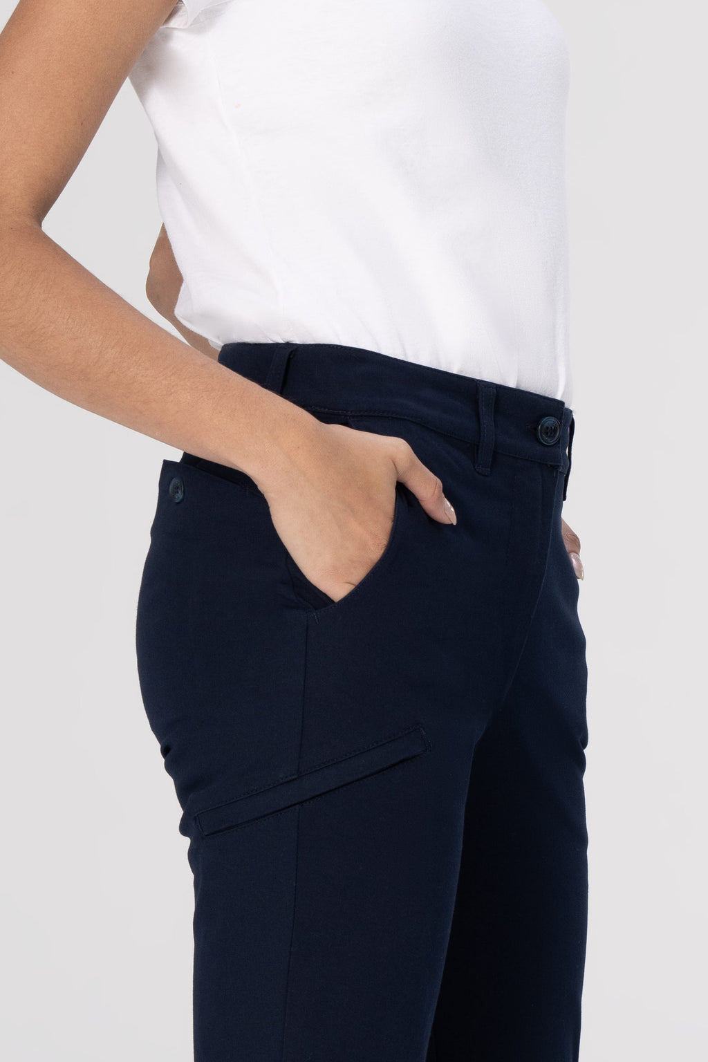 Women Chino Poly Stretch Pants