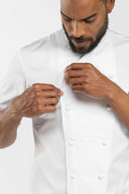 Grand Chef Short Sleeve Coat with Pocket