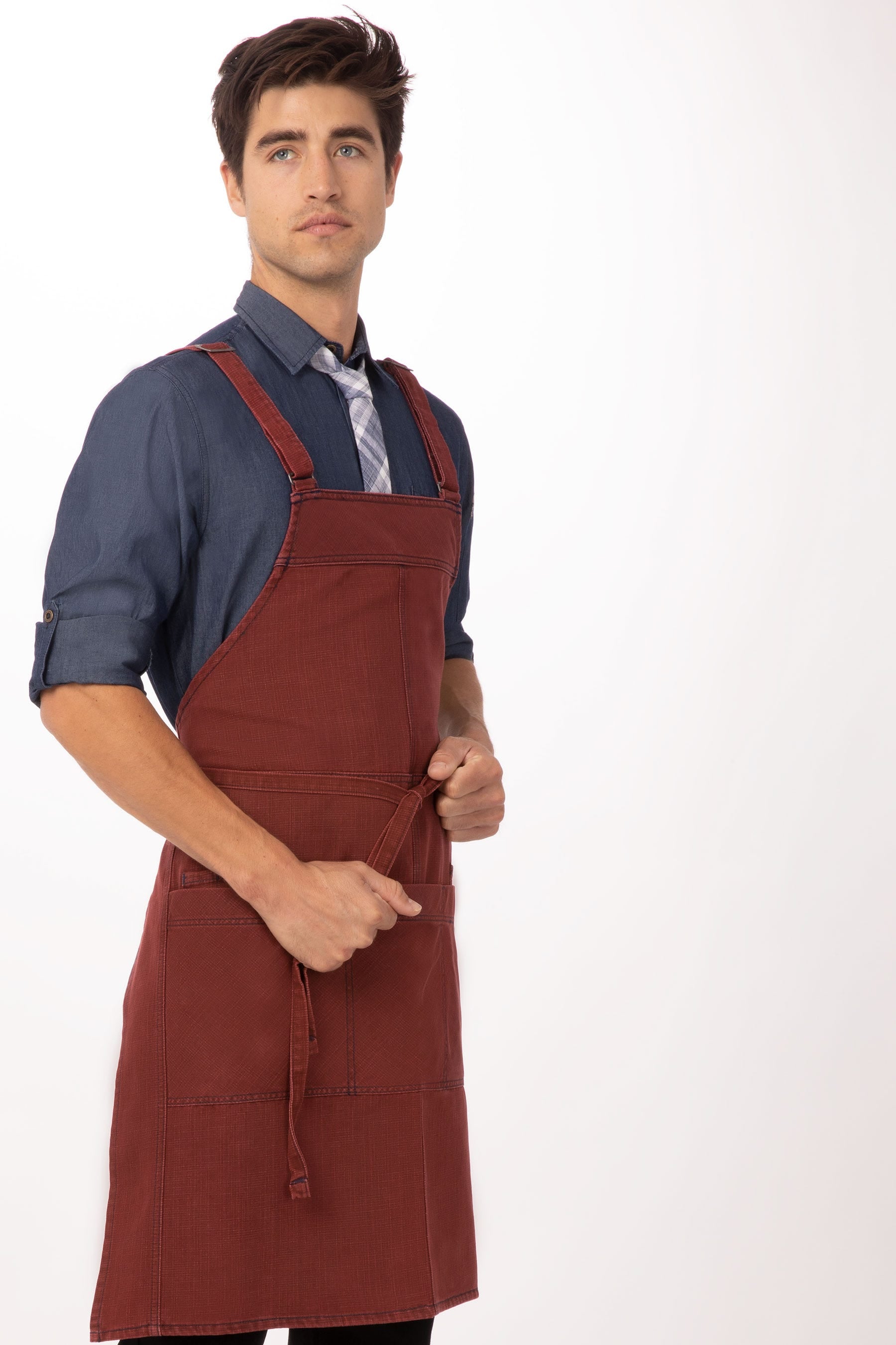 Uptown Cross-Back Bib Apron