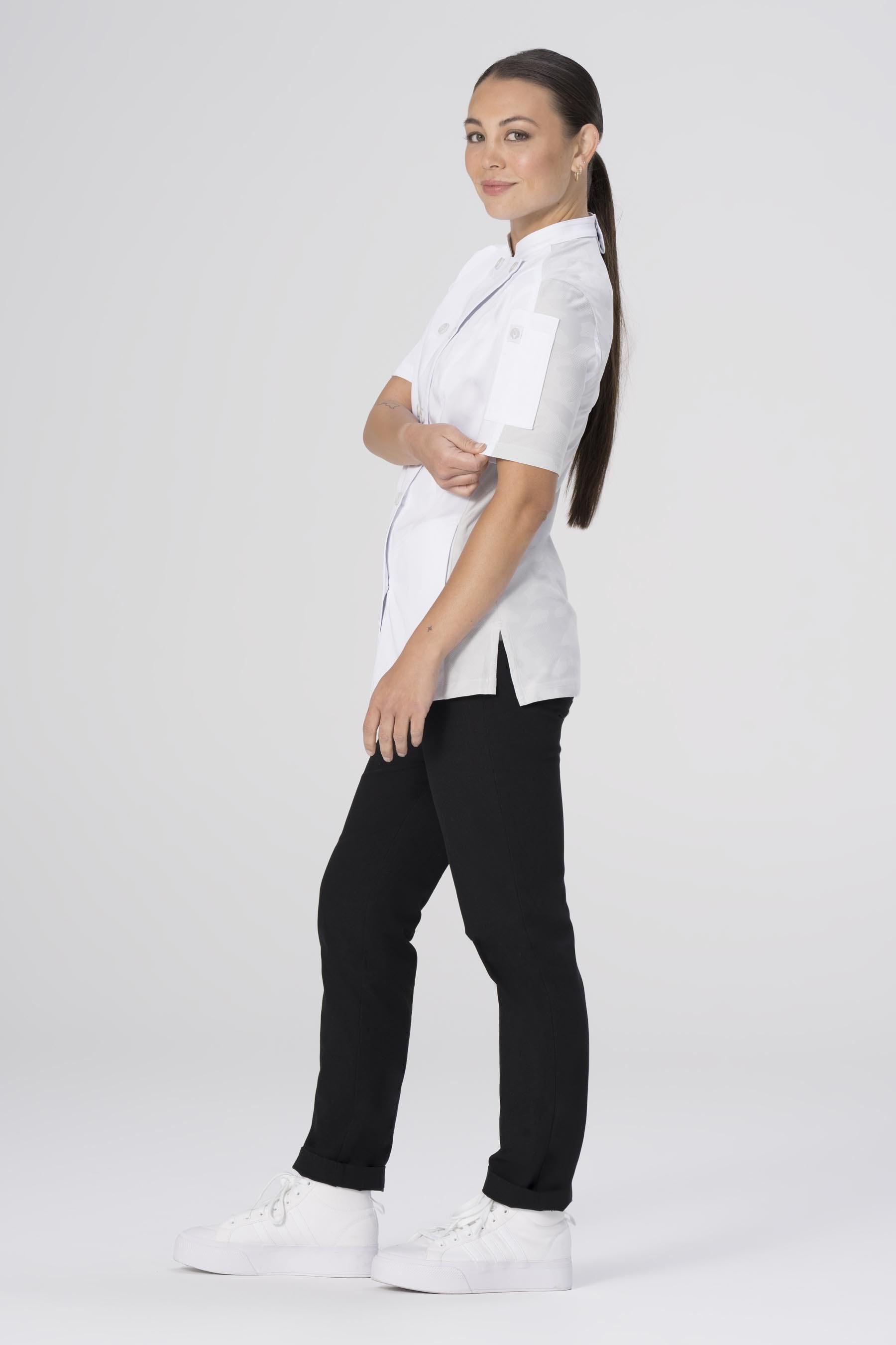 Mojave Female Short Sleeve Chef Coat