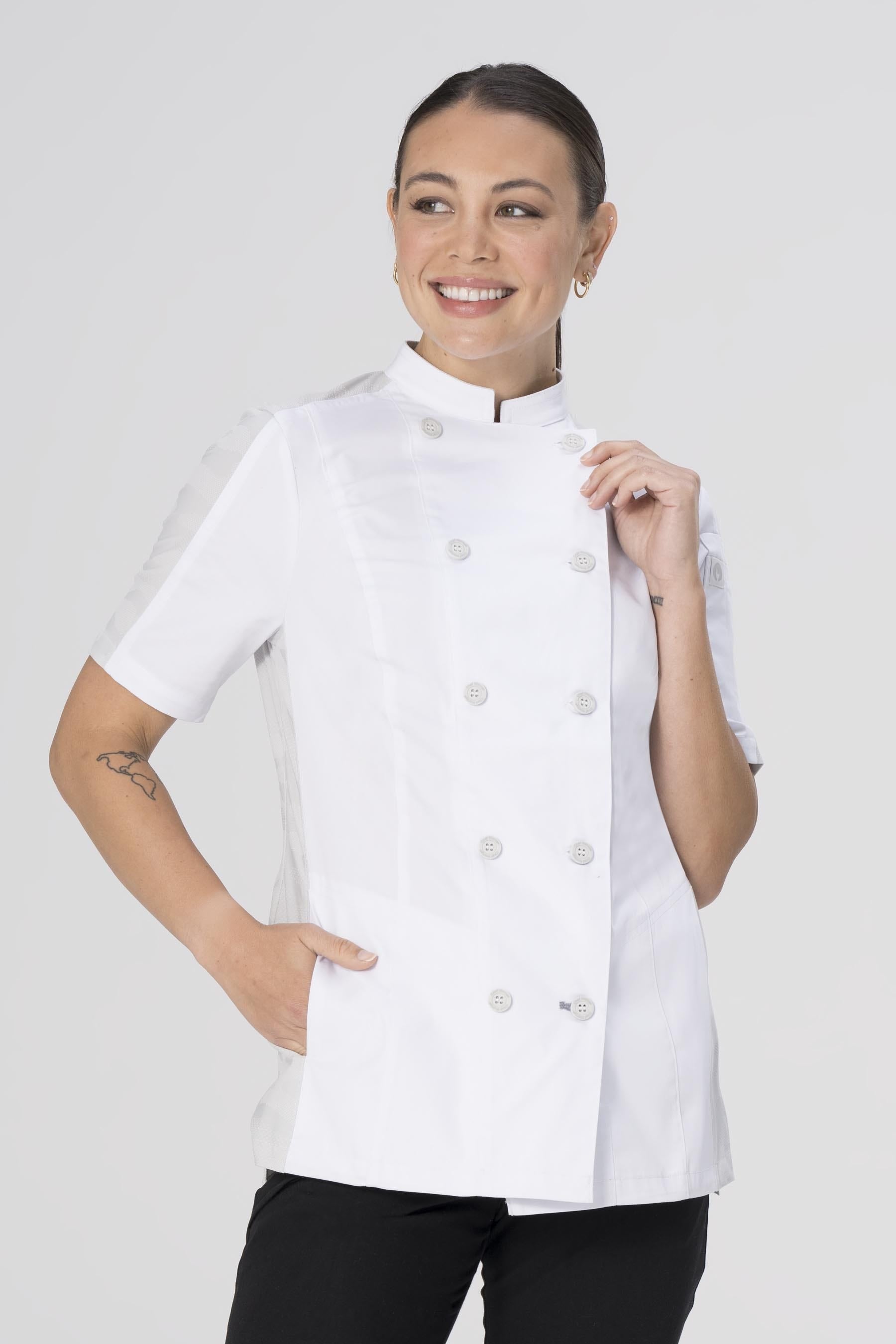 Mojave Female Short Sleeve Chef Coat