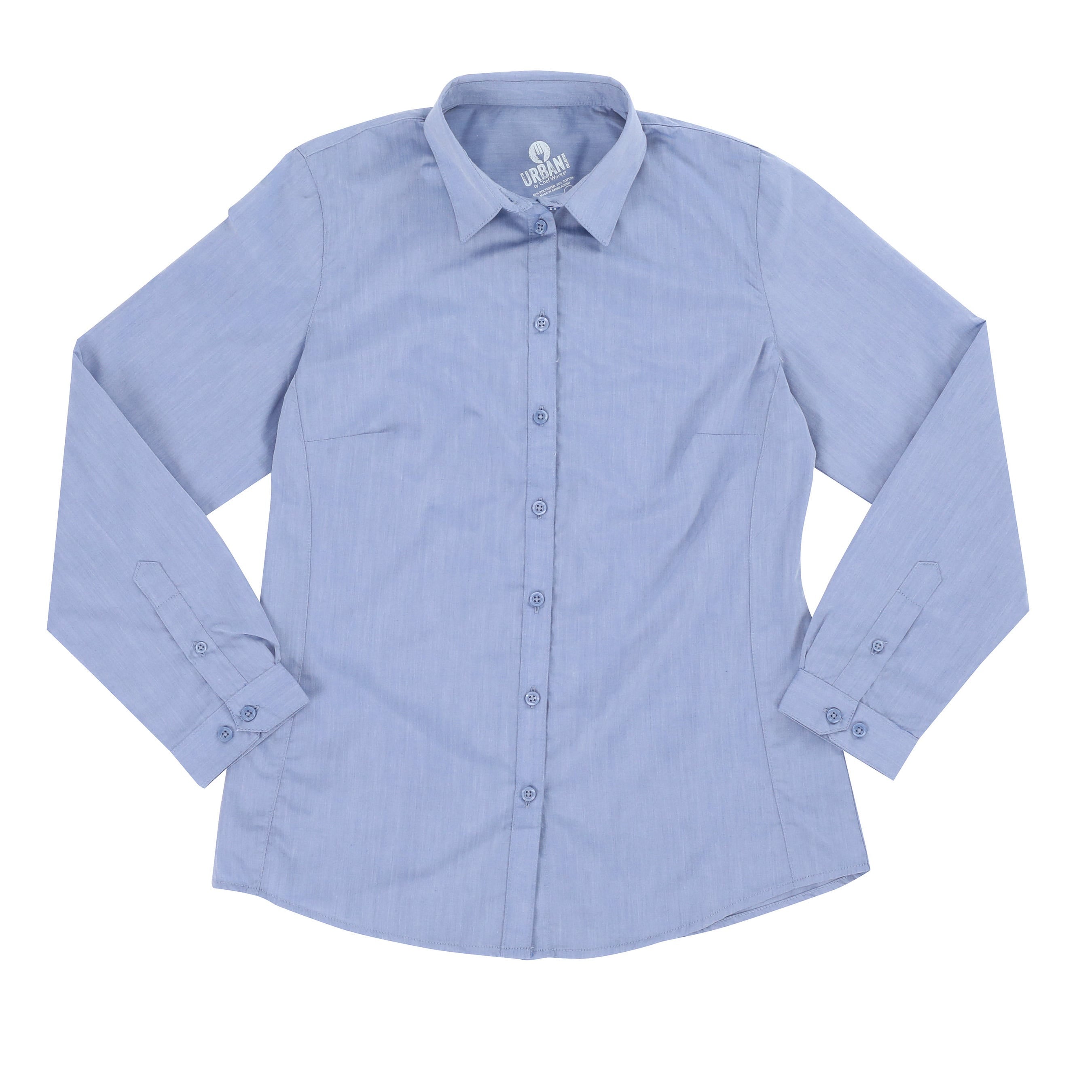 Modern Chambray Female Dress Shirt