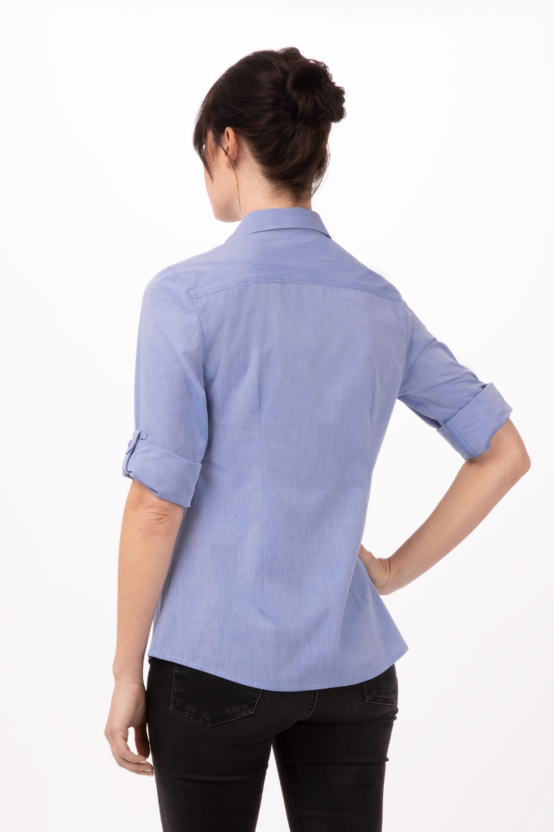 Modern Chambray Female Dress Shirt