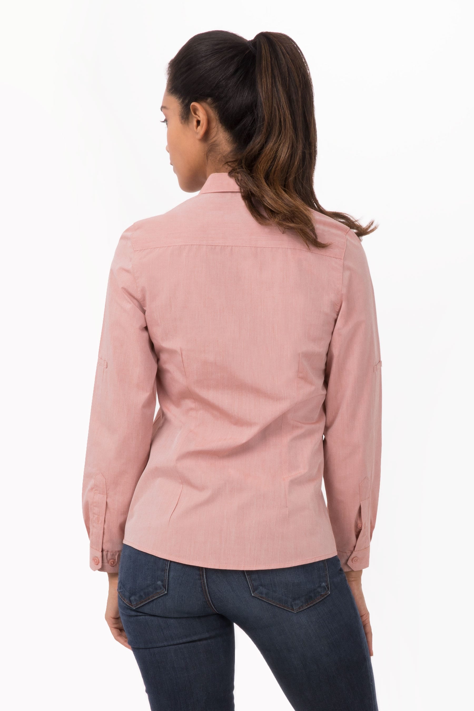 Modern Chambray Female Dress Shirt