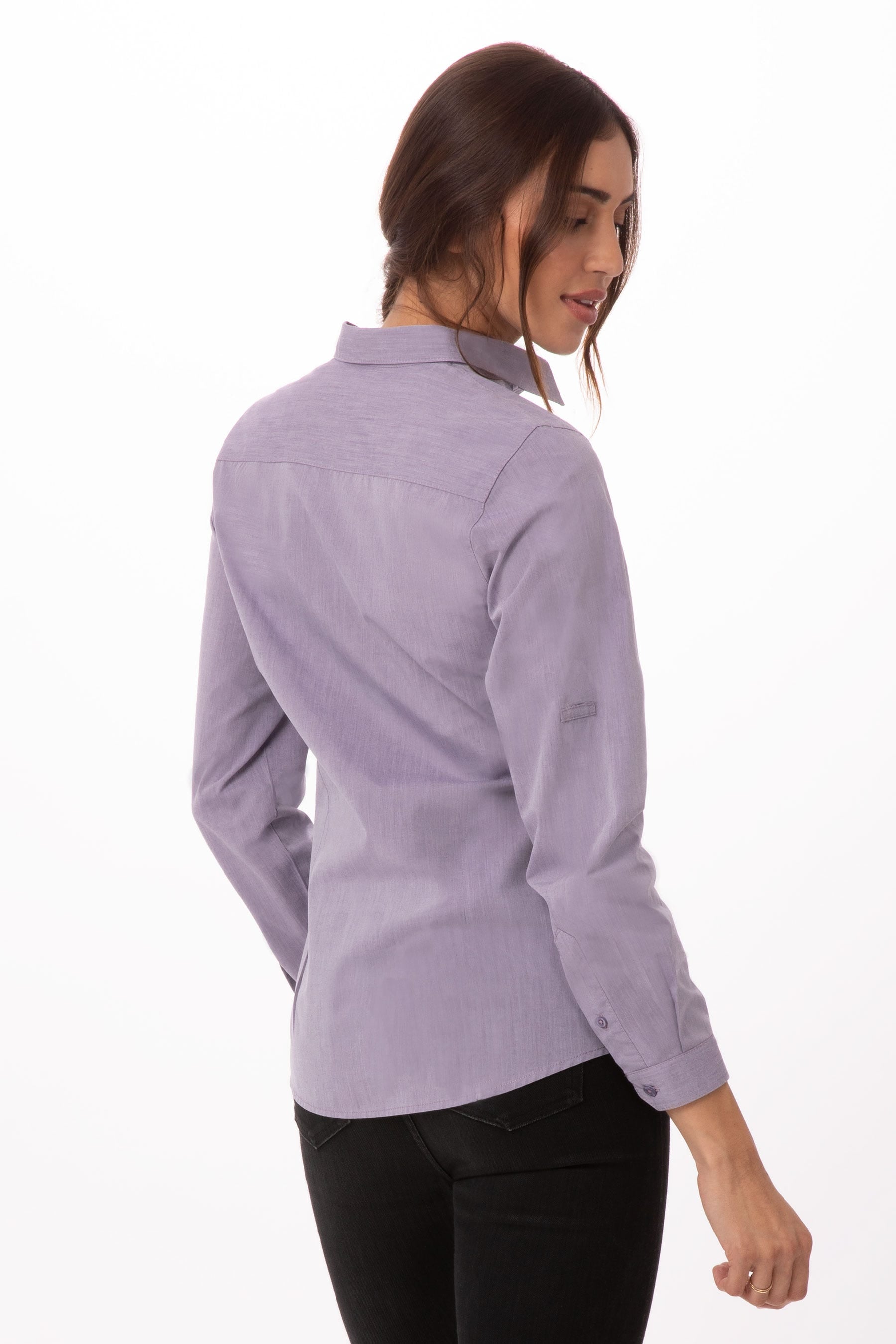 Modern Chambray Female Dress Shirt