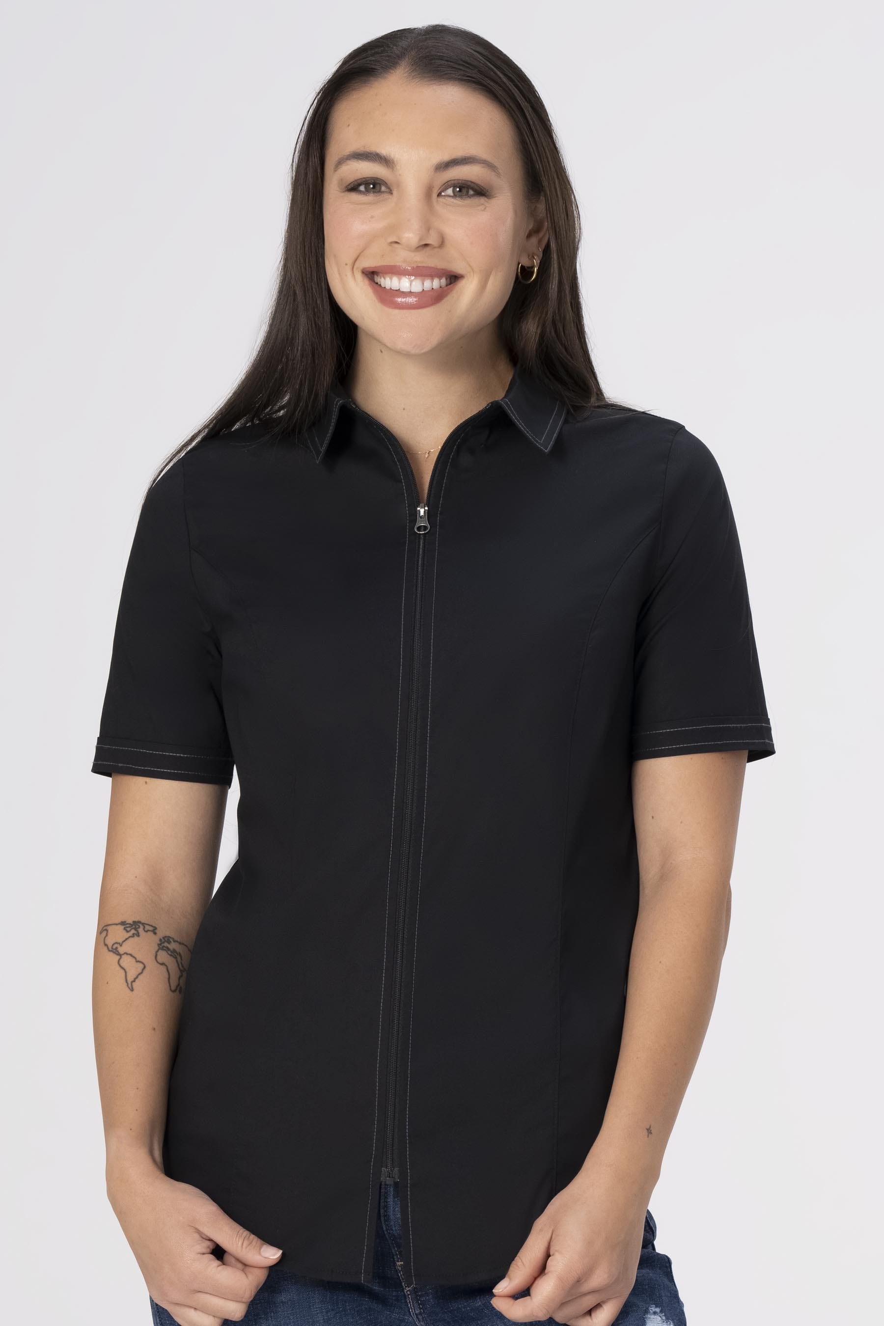 Cody Zip Female Work Shirt