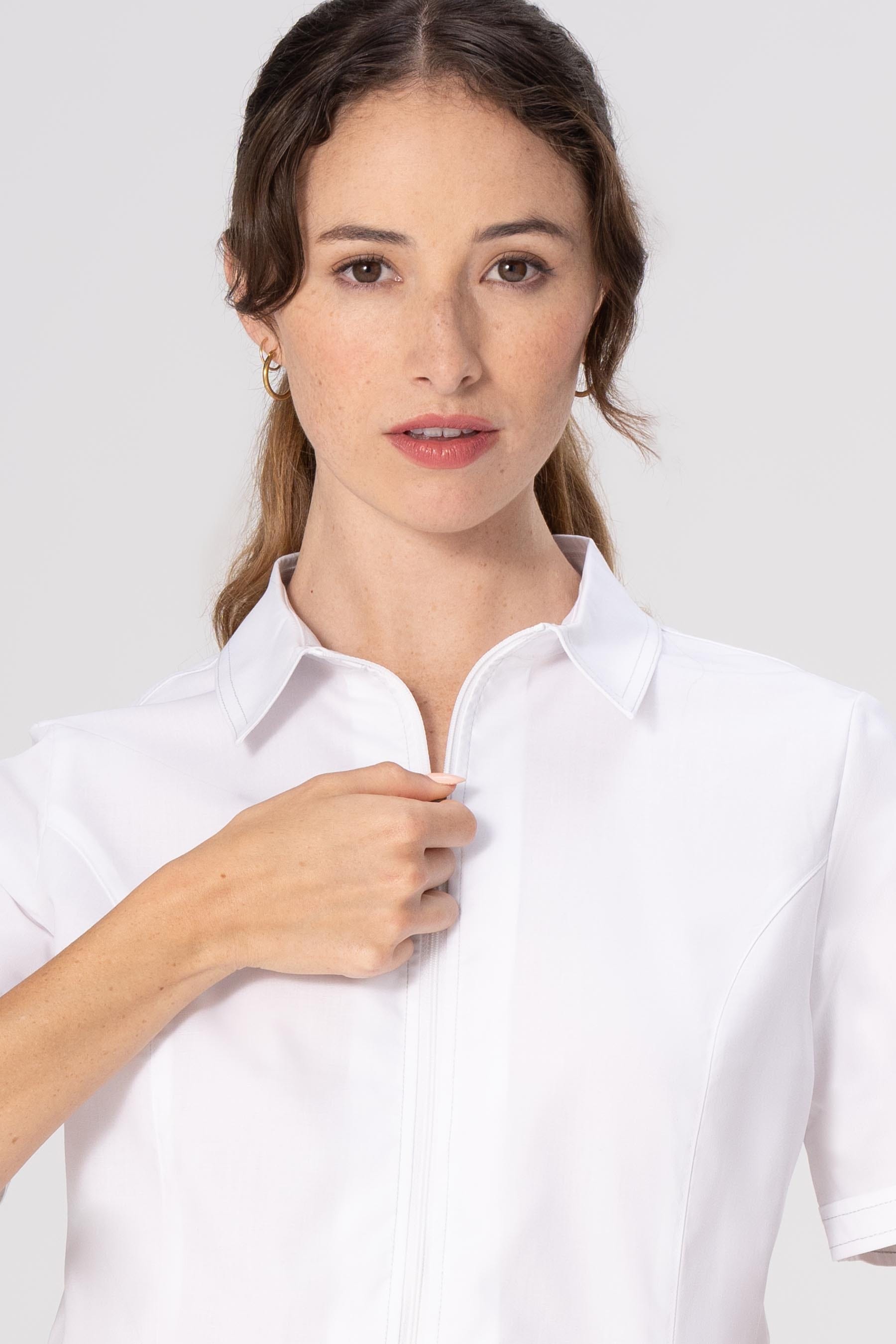 Cody Zip Female Work Shirt