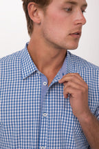 Modern Gingham Short Sleeves Dress Shirt