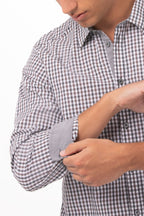 Modern Gingham Long Sleeves Dress Shirt