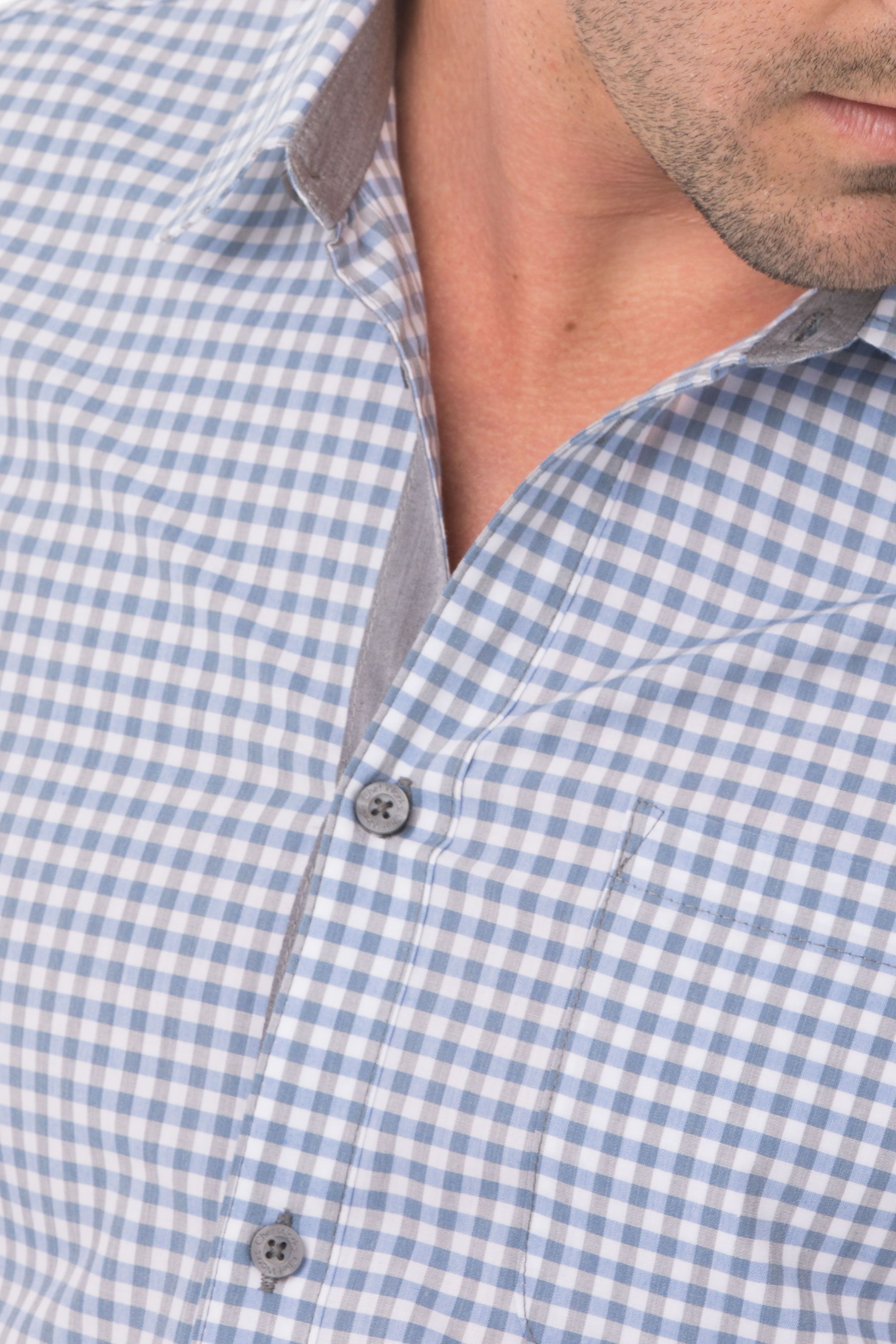 Modern Gingham Long Sleeves Dress Shirt