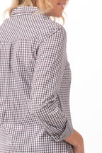 Modern Gingham Female Long Sleeves Dress Shirt