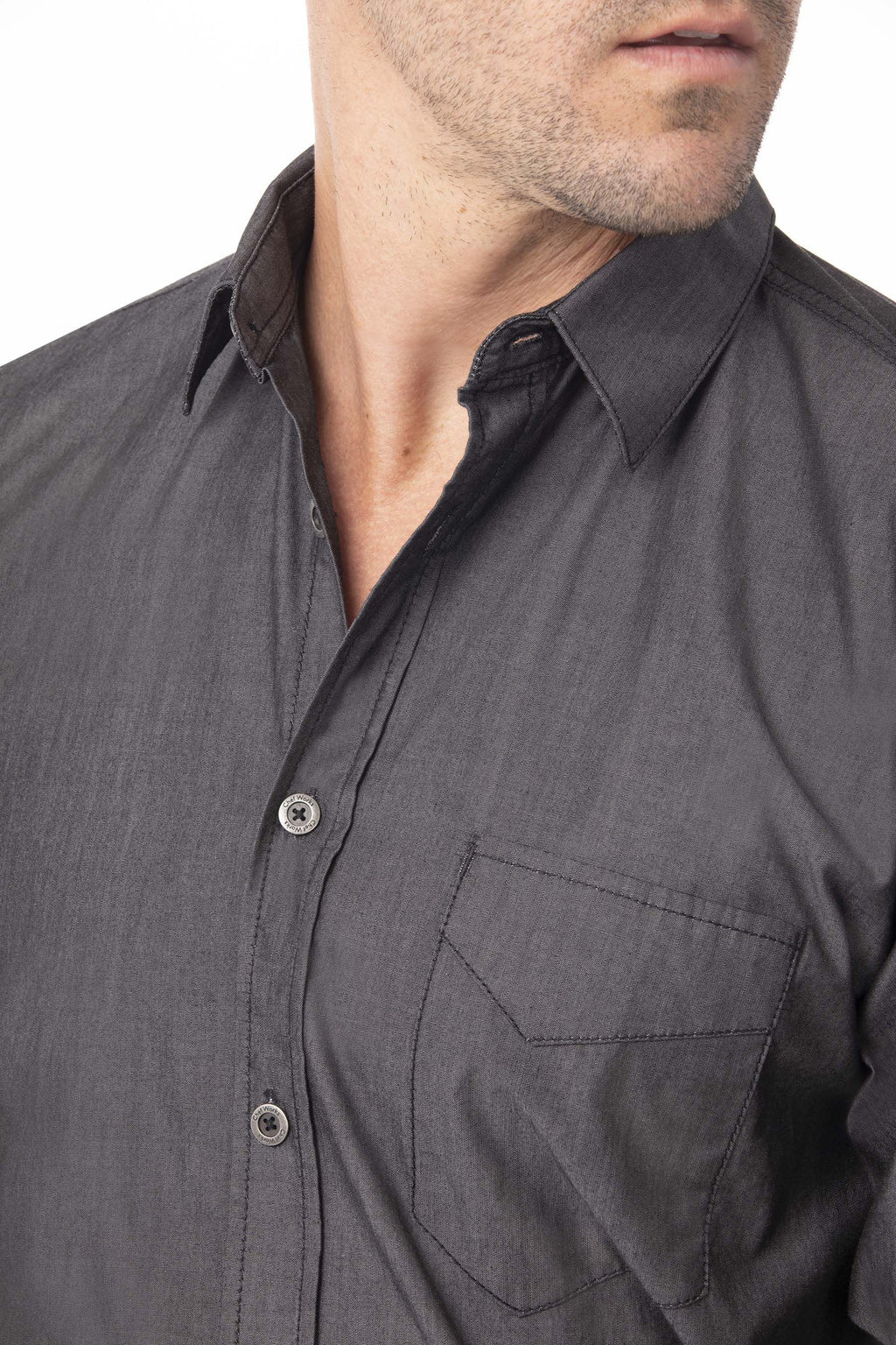 Detroit Long Sleeve Denim Shirt