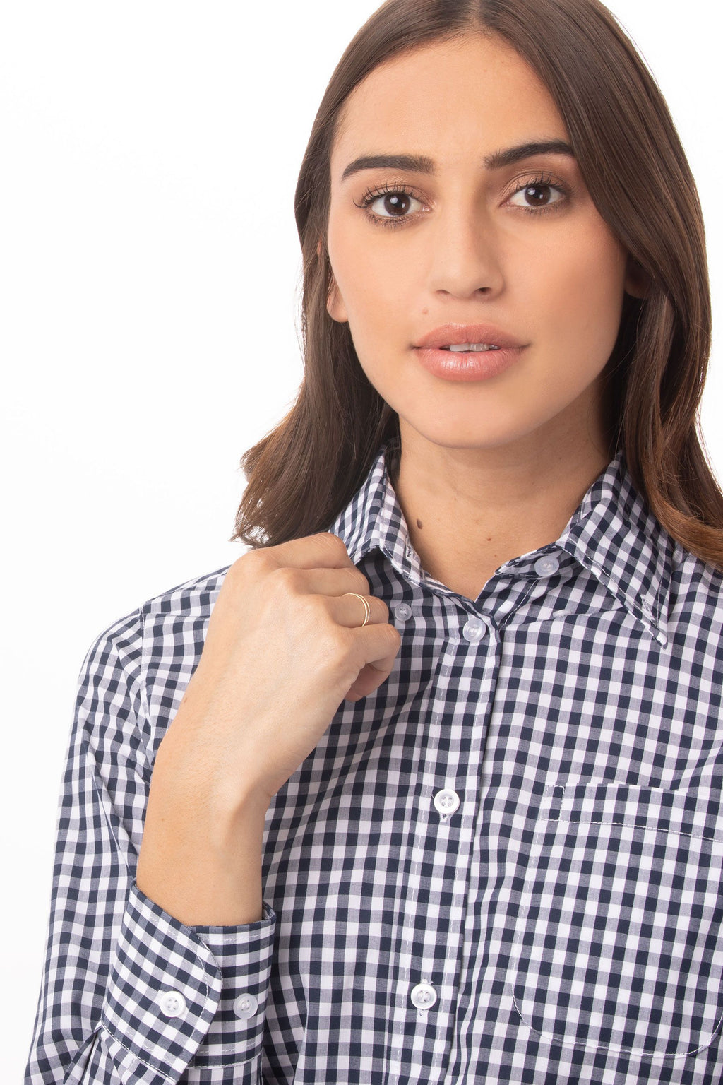 Gingham Women Dress Shirt